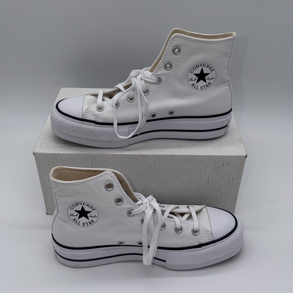 NEW Converse Chuck Taylor All Star Lift Hi Women's 8.5 White Black